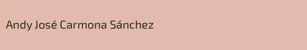 Andy José Carmona Sánchez